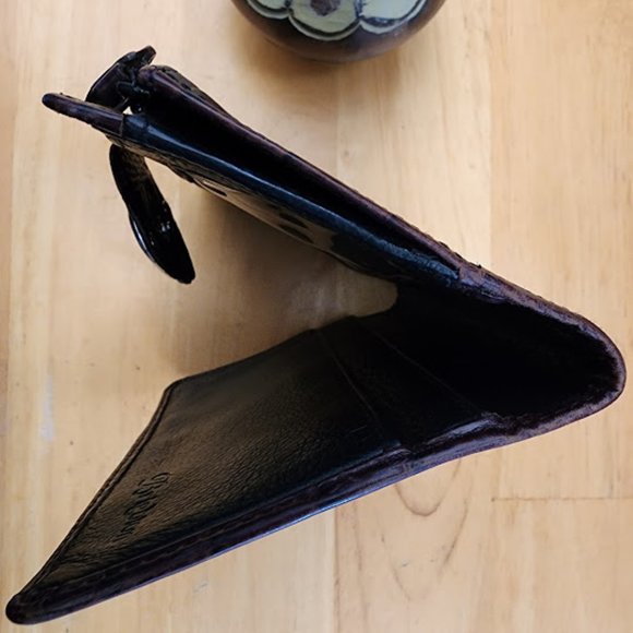 Brighton Wallet Brown Croc Embossed Leather - Picture 10 of 11